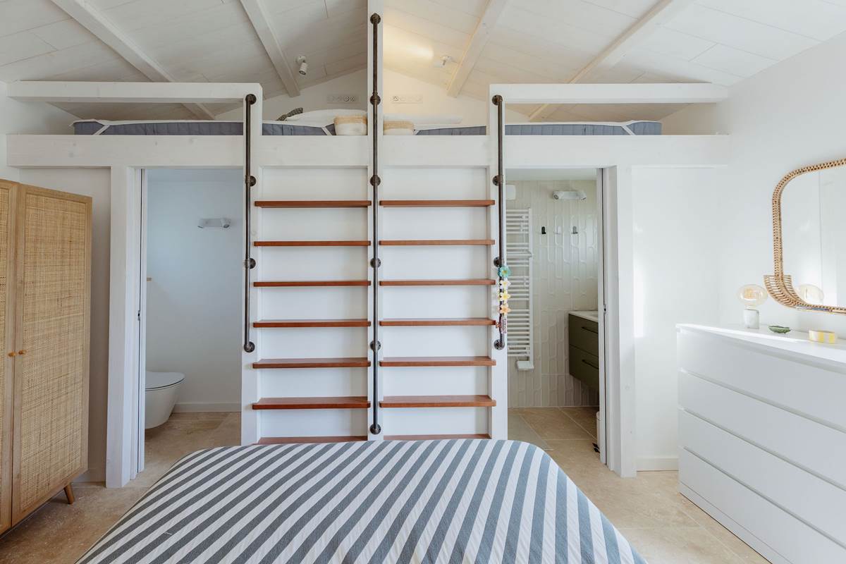 Villa Bleu Baya chambre 4 lit double indépendante + 2 lits simples en mezzanine