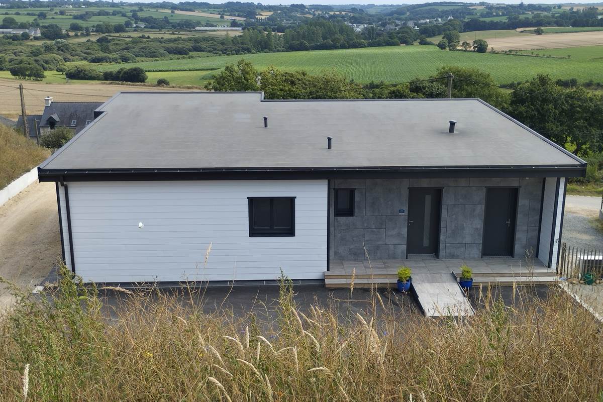 Vue de la villa sur la campagne