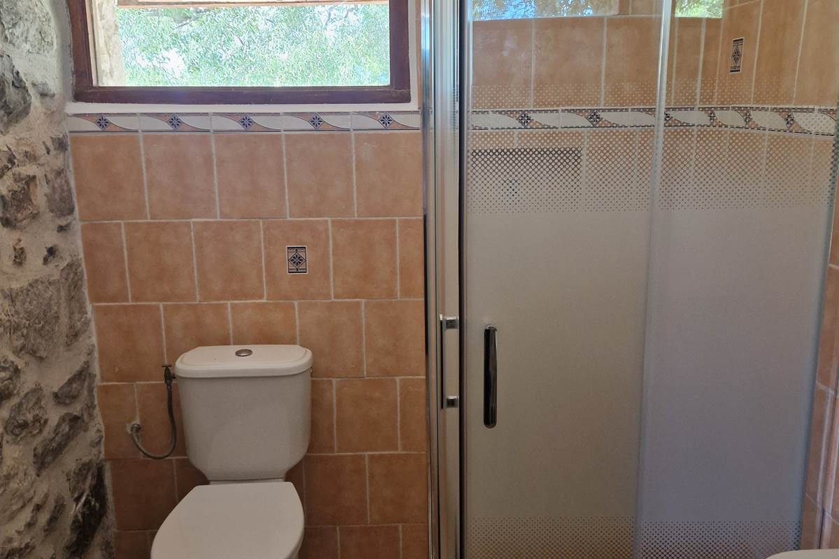 Salle de douche avec WC