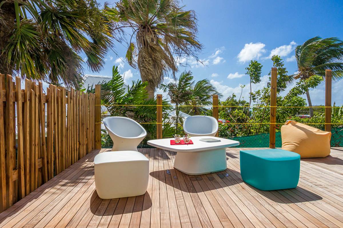 Iguane House villas & Micro Spa Suite Passion espace terrasse