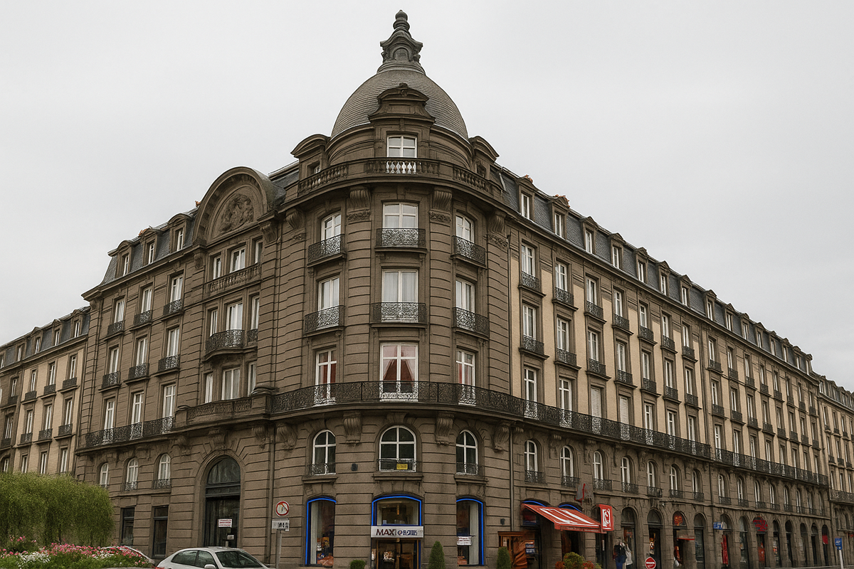 Façade emblématique – Ancien Palais Royal du Mont-Dore, bâtiment historique idéalement situé pour curistes et vacanciers.