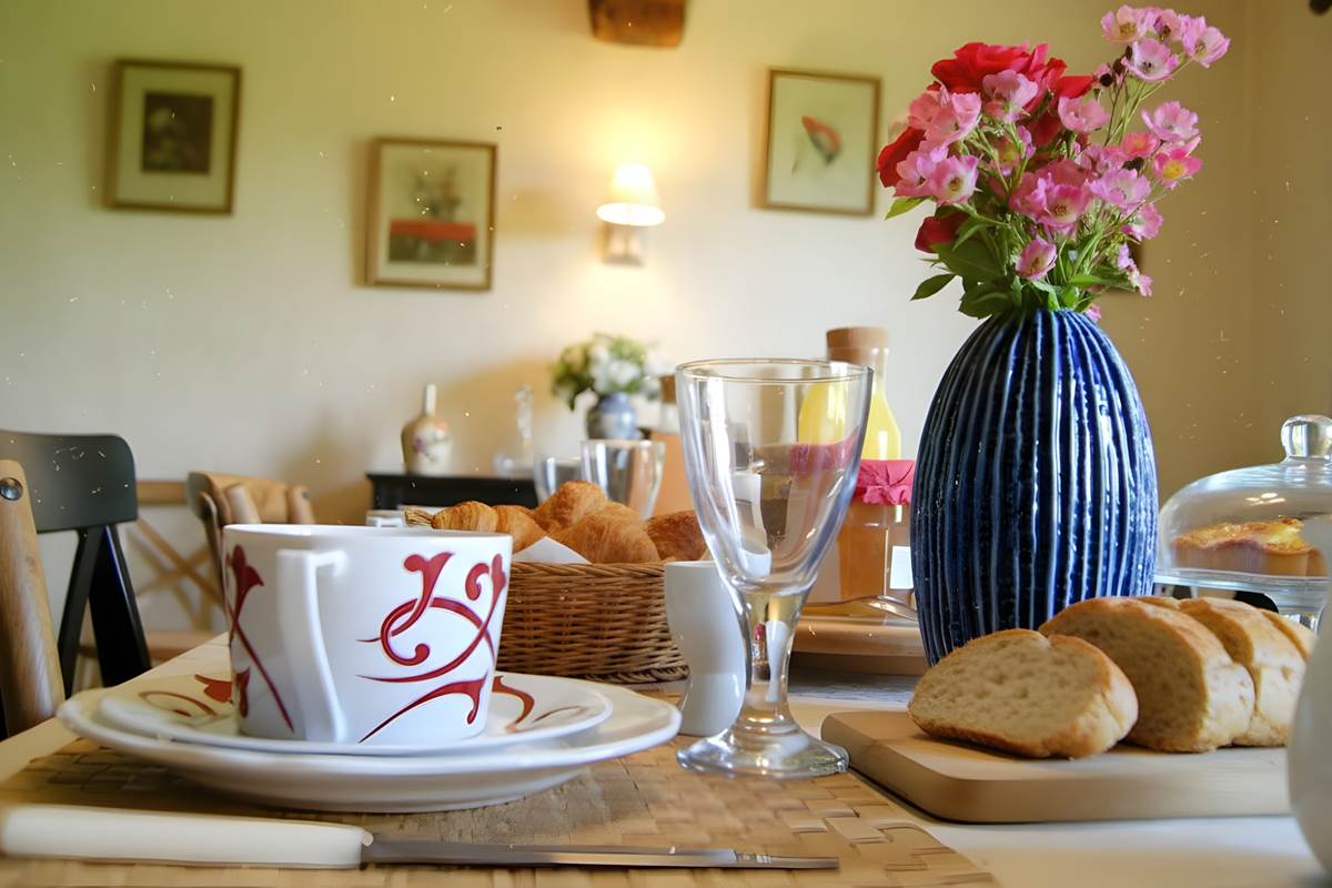 table-petit-déjeuner-bed-and-breakfast-saultchevreuil-villedieu