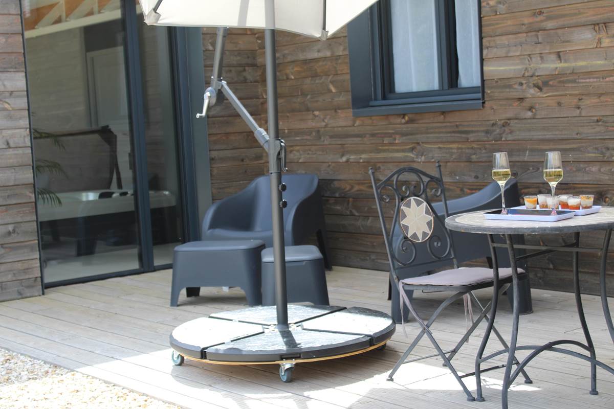 Petit verre après le spa