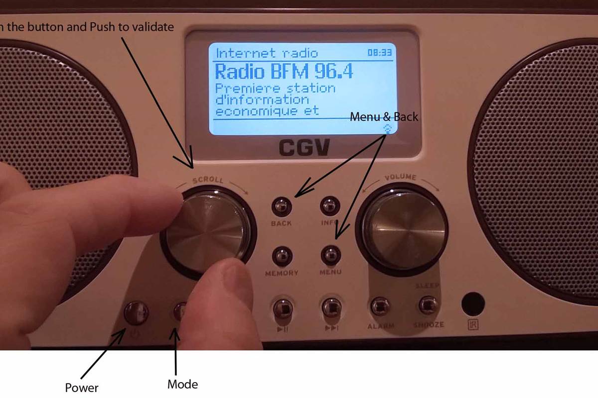 radio multimodes (FM, DAB+, Web)