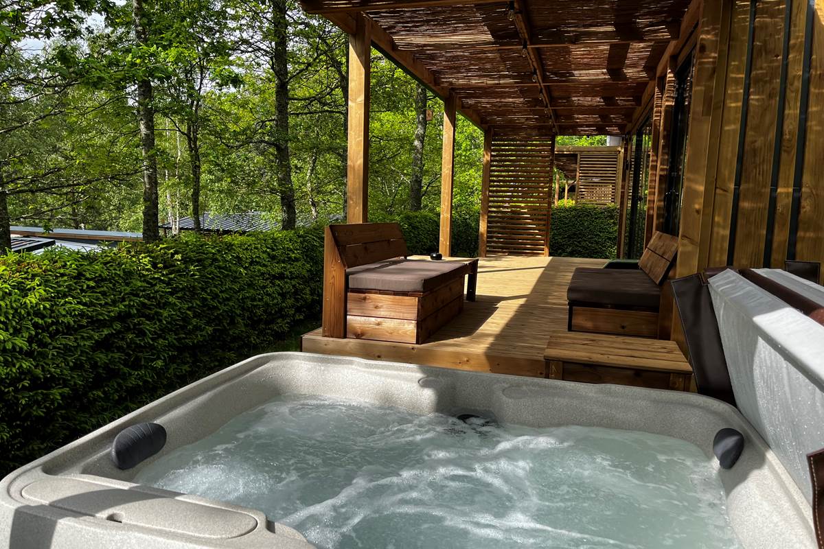 Spa privatif chauffé à 38°C