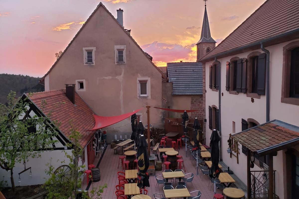 Vue sur le Biergarten