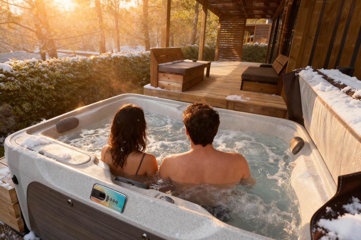 Spa privatif chauffé à 38°C