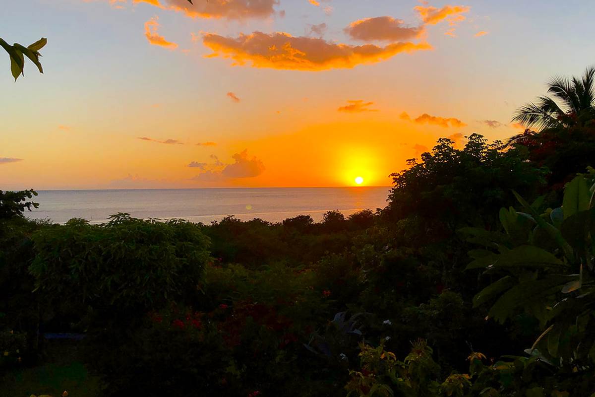 Coucher de soleil depuis le séjour...