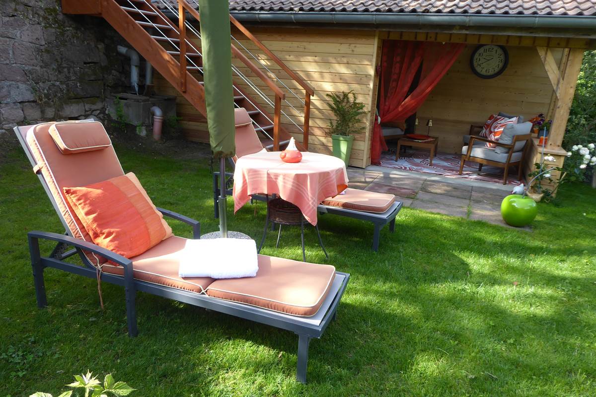 petit coin jardin du gite Le Cerisier