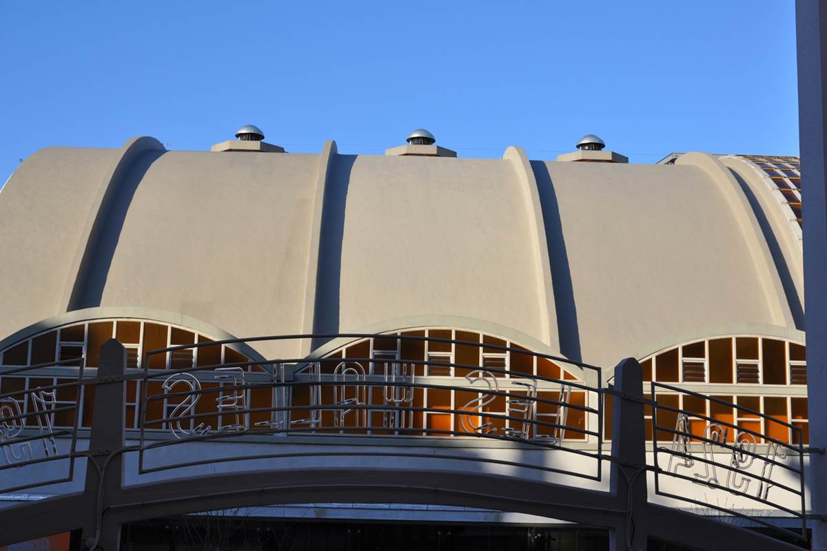 Vue sur le marché couvert du Boulingrin, les Halles