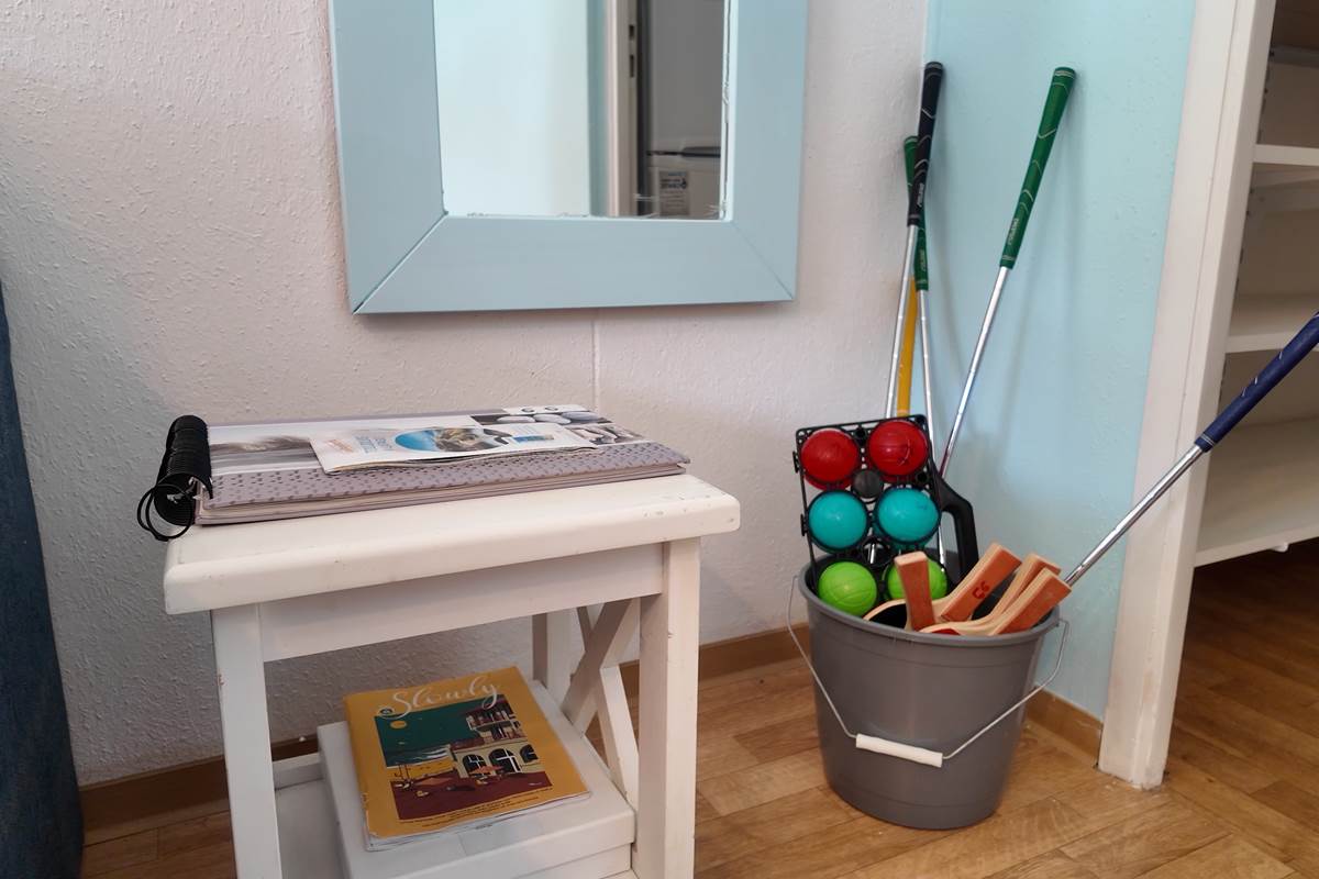 pétanque, minigolf, ping pong à disposition gratuitement