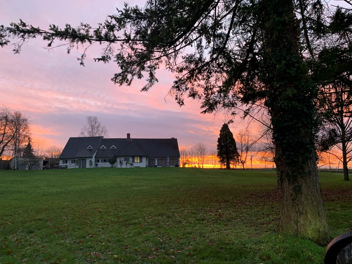 sublime coucher de soleil sur la Charmille