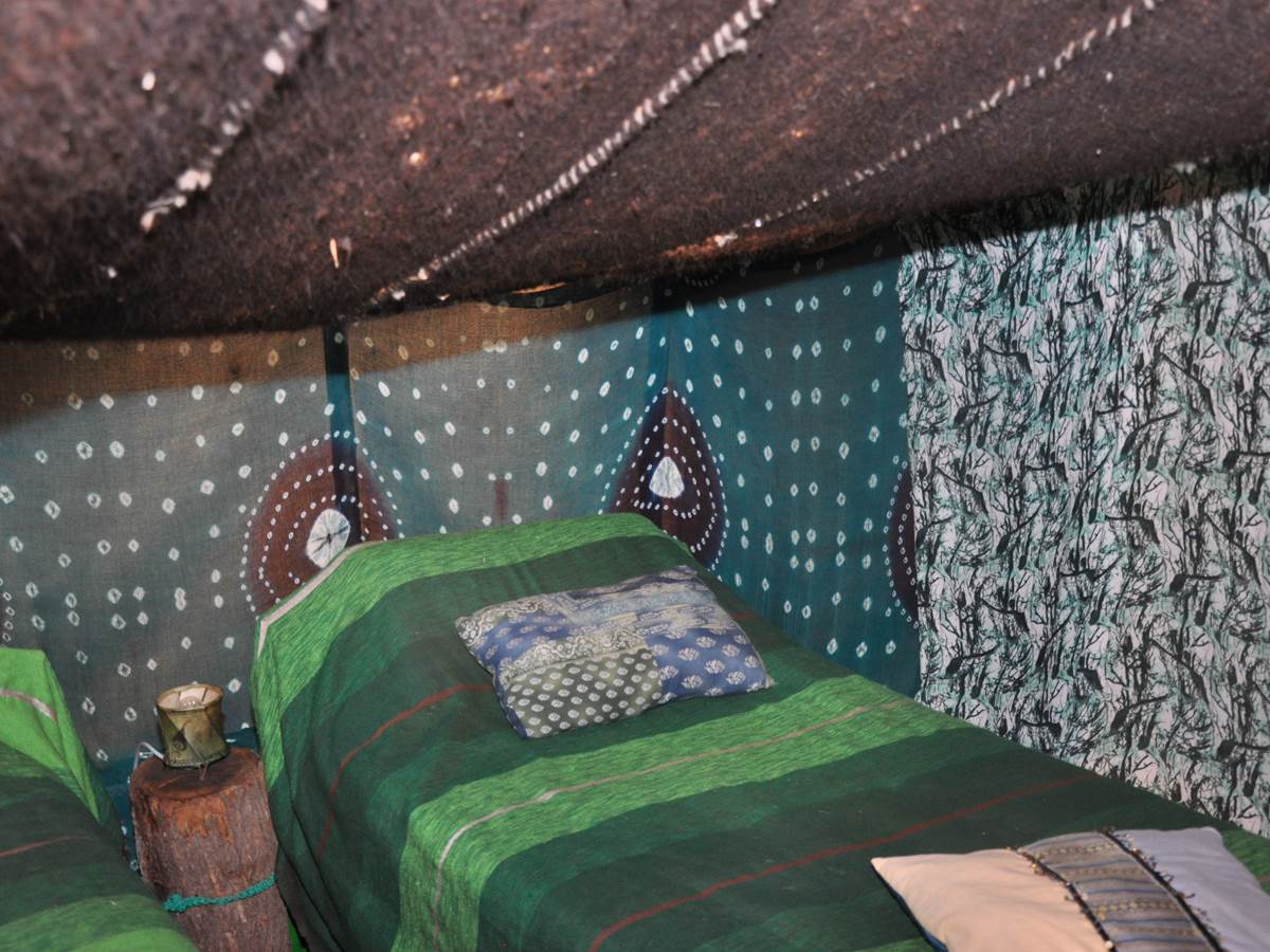 Tente Berbere - lits jumeaux - Bivouac Ouijjane