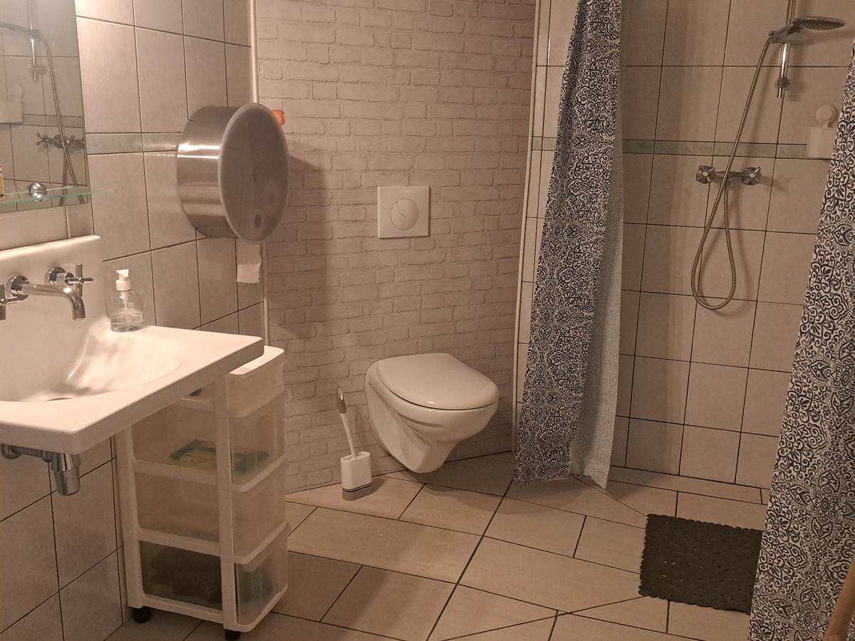 Salle de douche à l'italienne avec WC