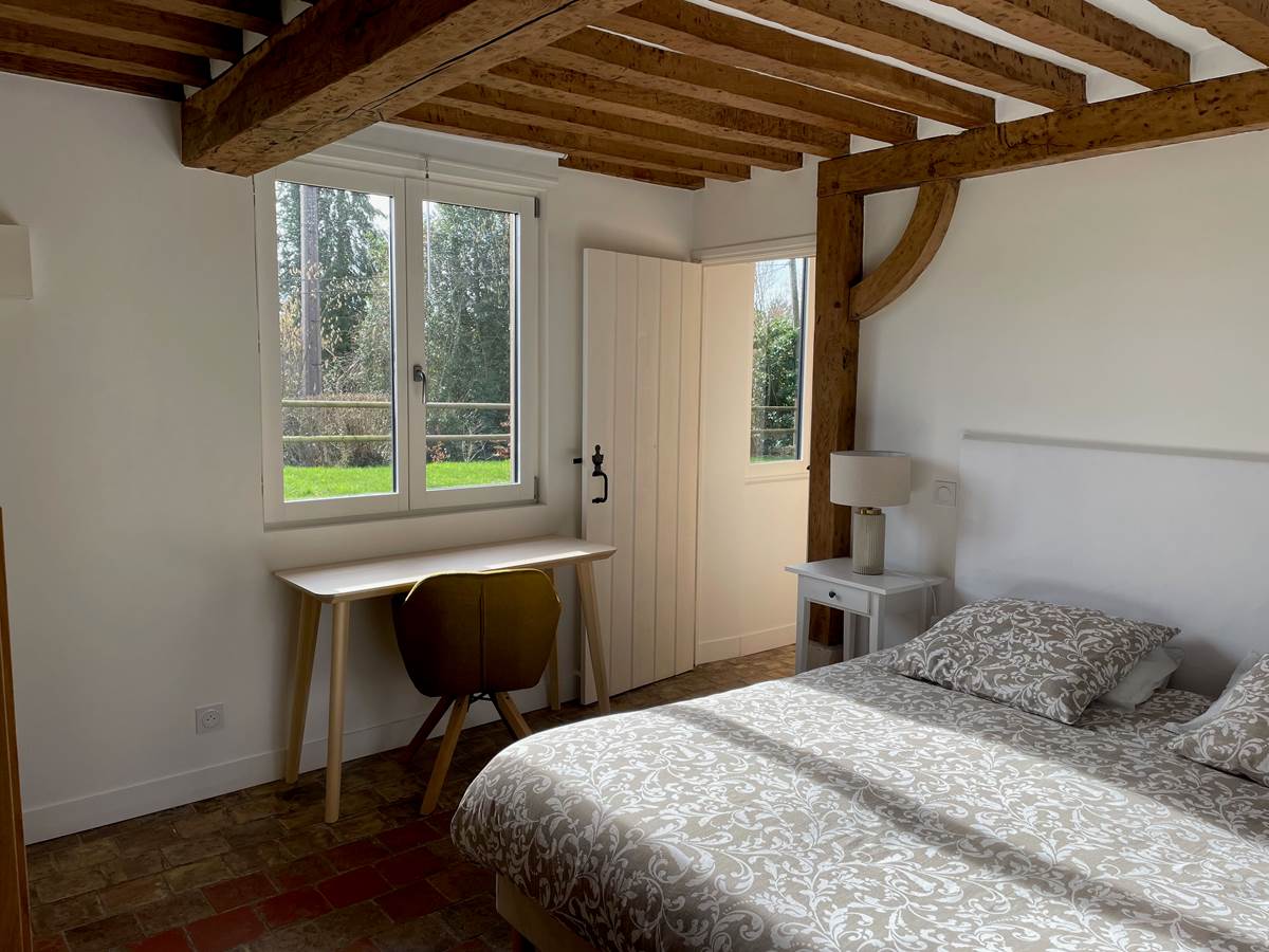 bureau-chambre-chaumiere-tourville-en-auge-normandie