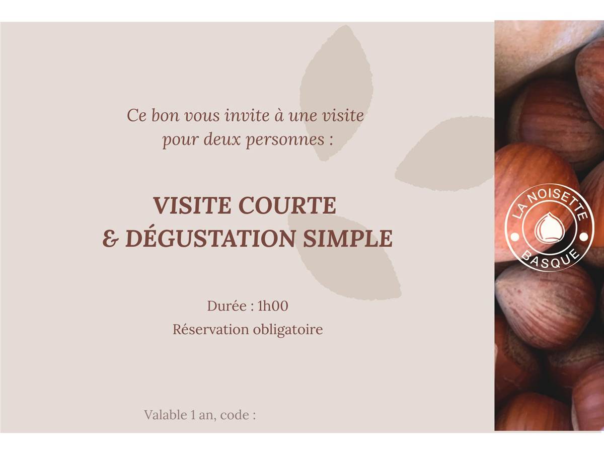 Visite courte dégustation simple