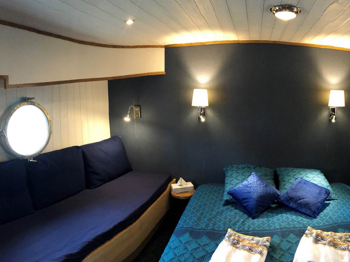 Vue panoramique cabine "Tarn" de la Péniche Hôtel Gaïa