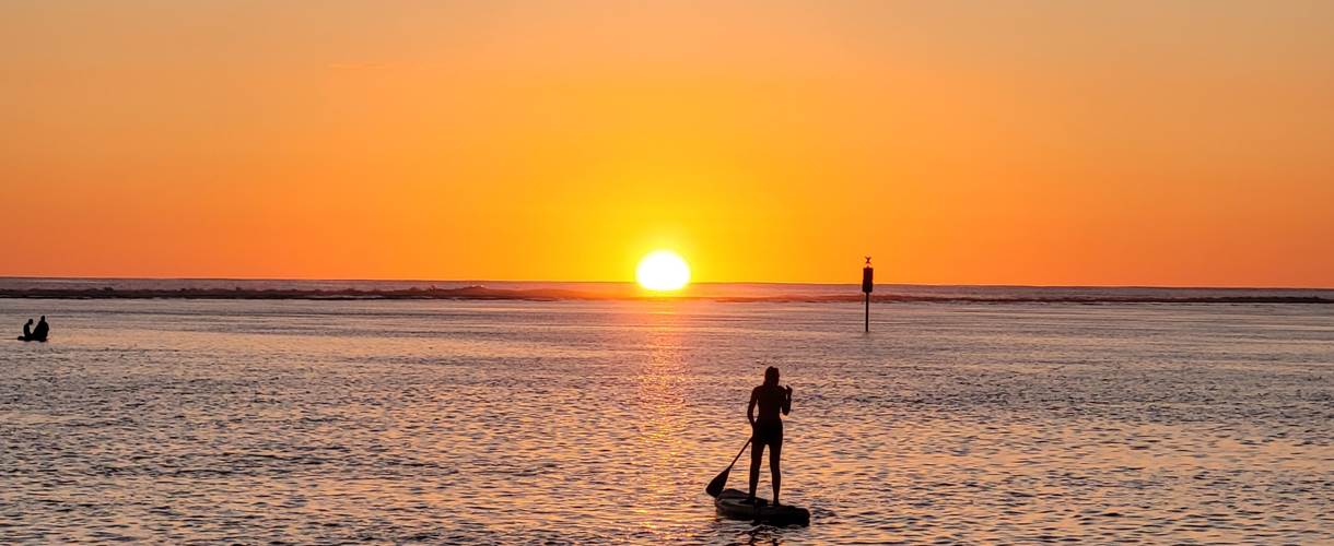 coucher de soleil à Trou d'eau