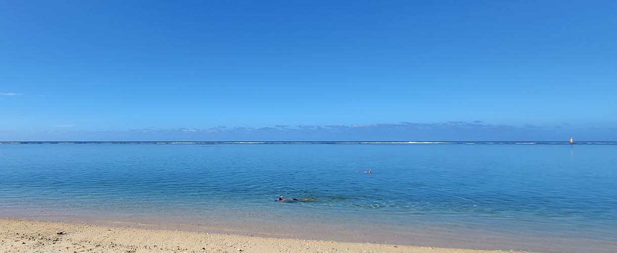 plage de trou d'eau au réveil