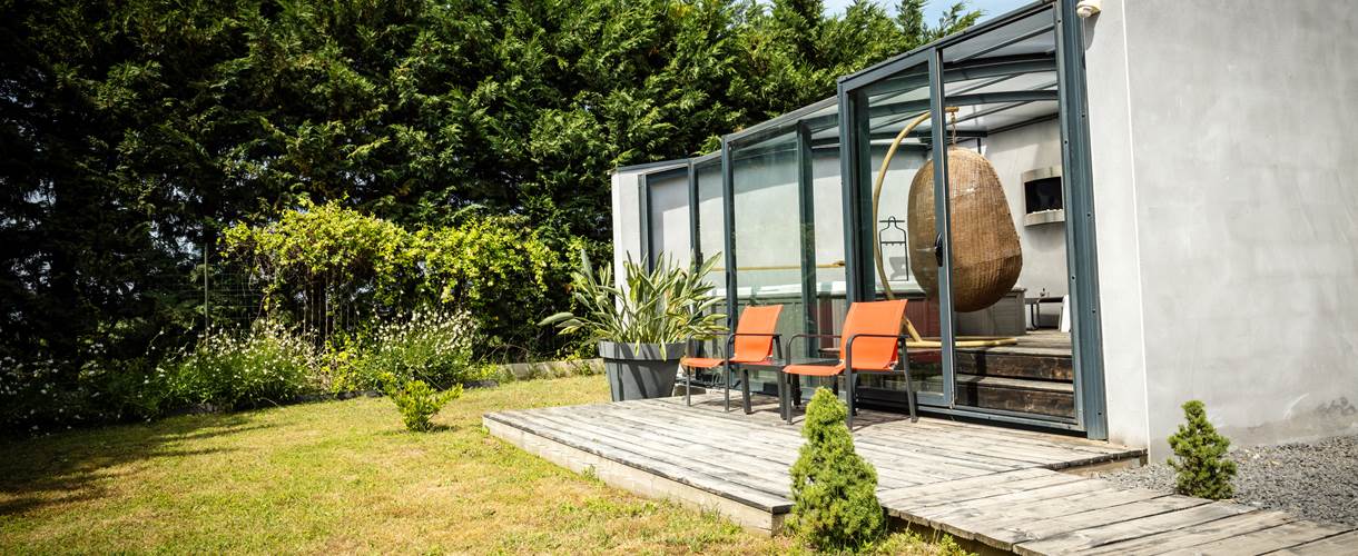 jardin et terrasse pour chaque suites d'hôtes luxe