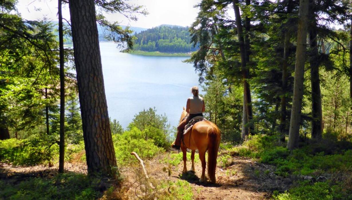 Rando à cheval Lac