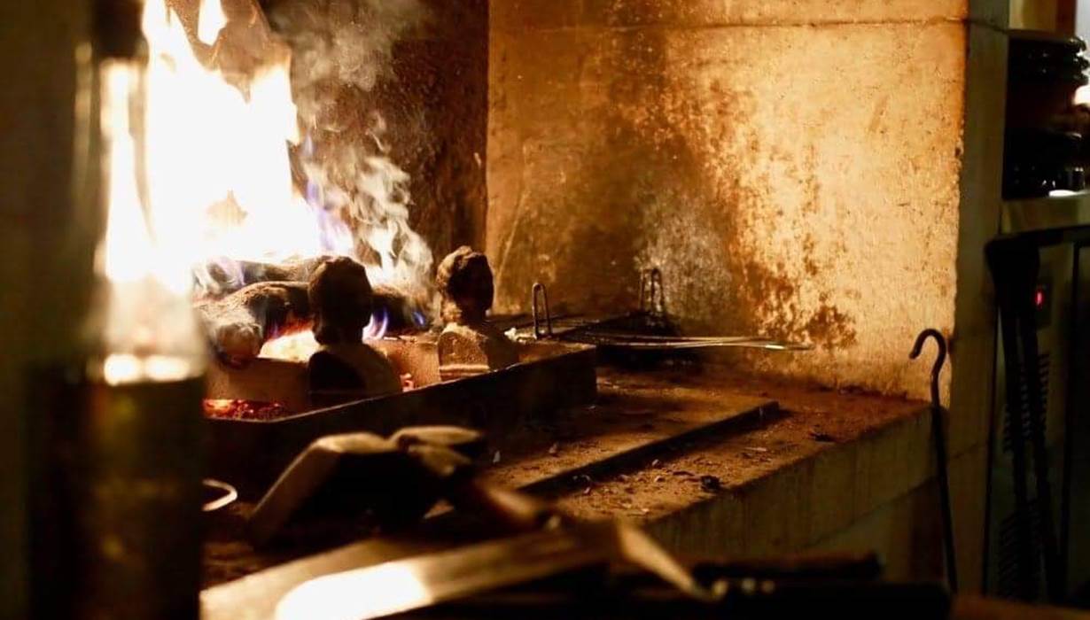Cheminé du restaurant