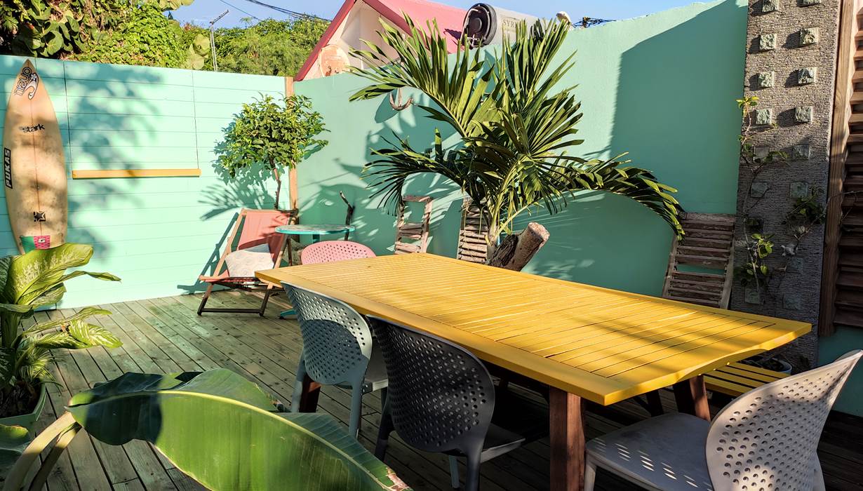 La terrasse de la Kaz Auberge