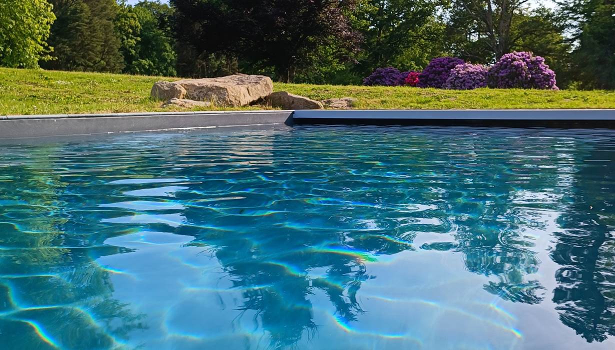 Vue piscine parc