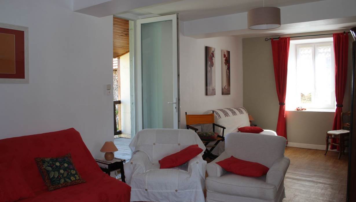 Gîte du Moulin : Le salon.