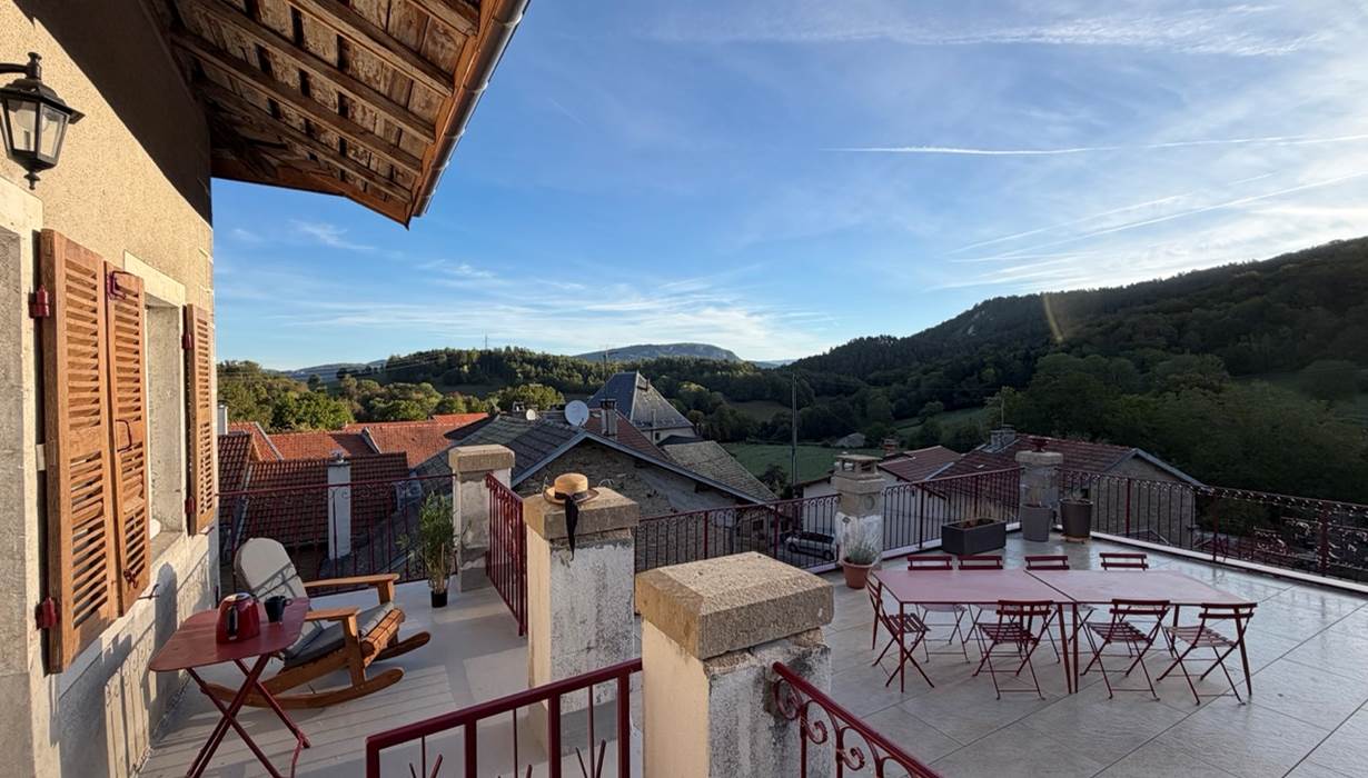 Terrasse au gite d'Amédée