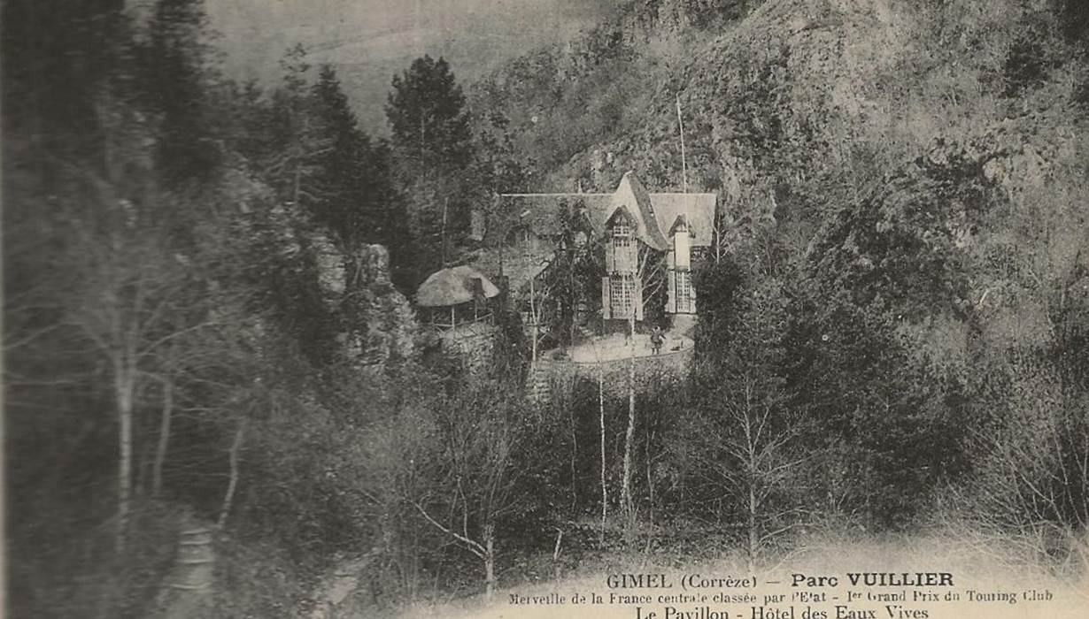 Carte postale vintage histoire parc vuillier correze tourisme tulle 1