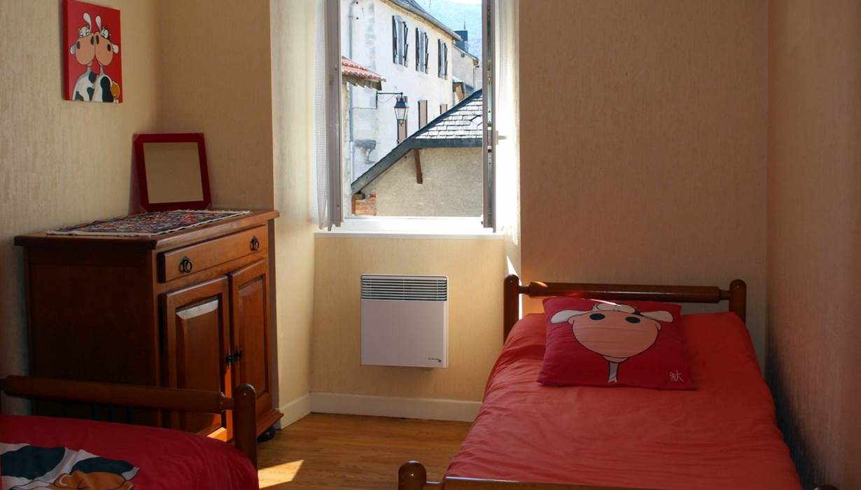 Gîte du Moulin : La chambre avec deux lits en 90