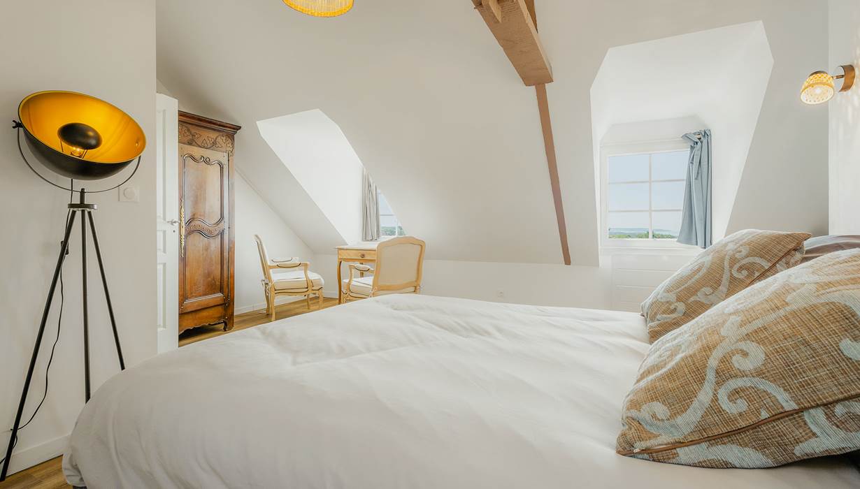 Grande chambre étage ,vue Mer ,Gîte lande de Bruyère