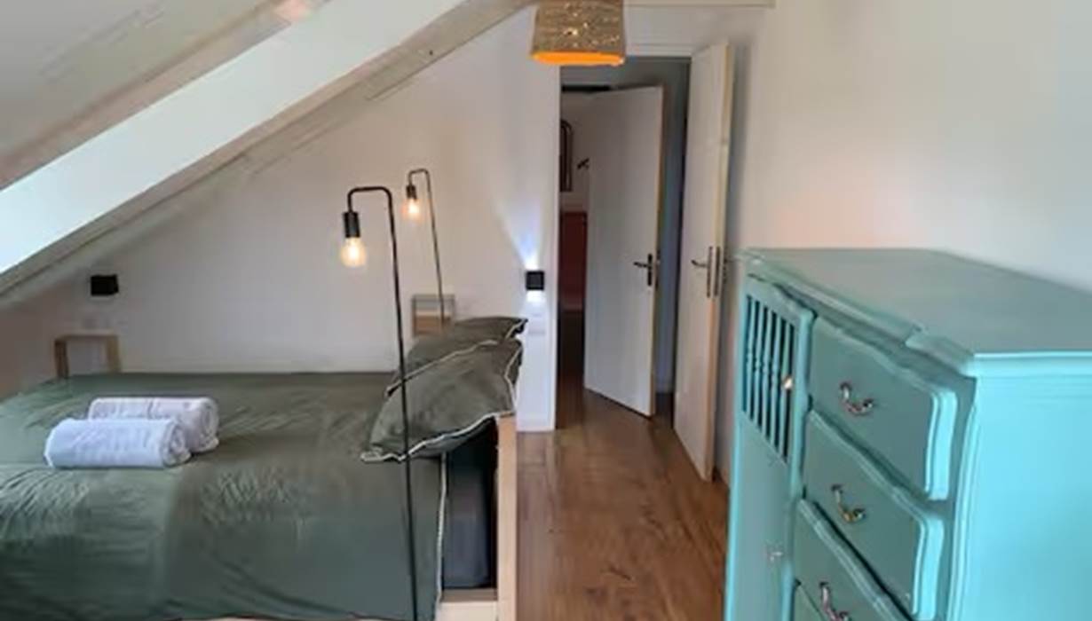 Chambre à l'étage donnant sur grande terrasse vue mer,Gîte du Phare