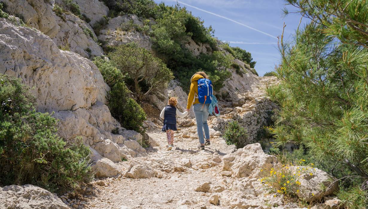 Randonnée en famille dans les Calanques