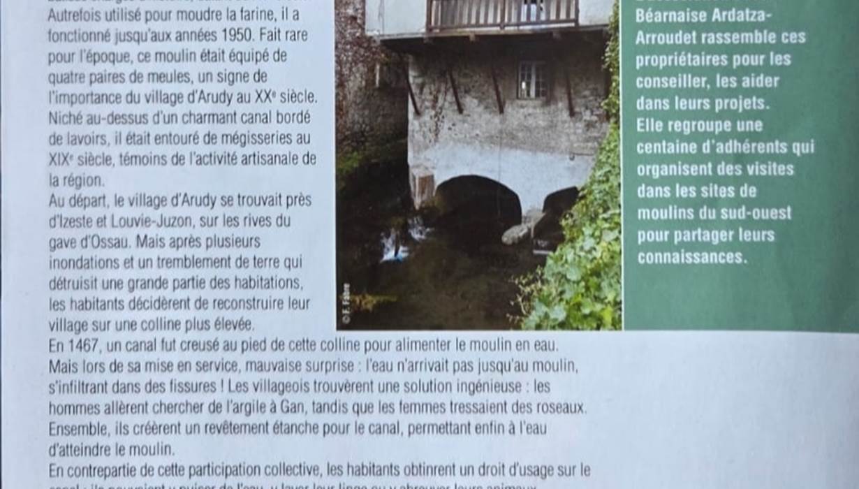 Article histoire du moulin