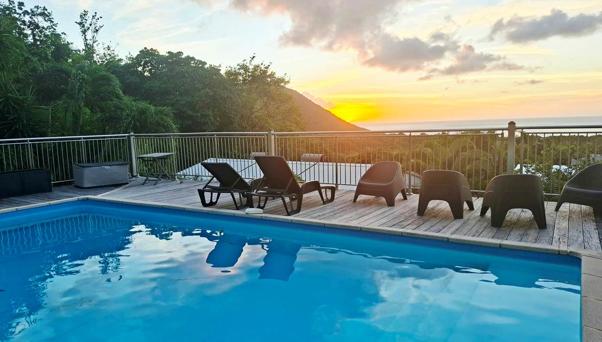 Sunset à la piscine