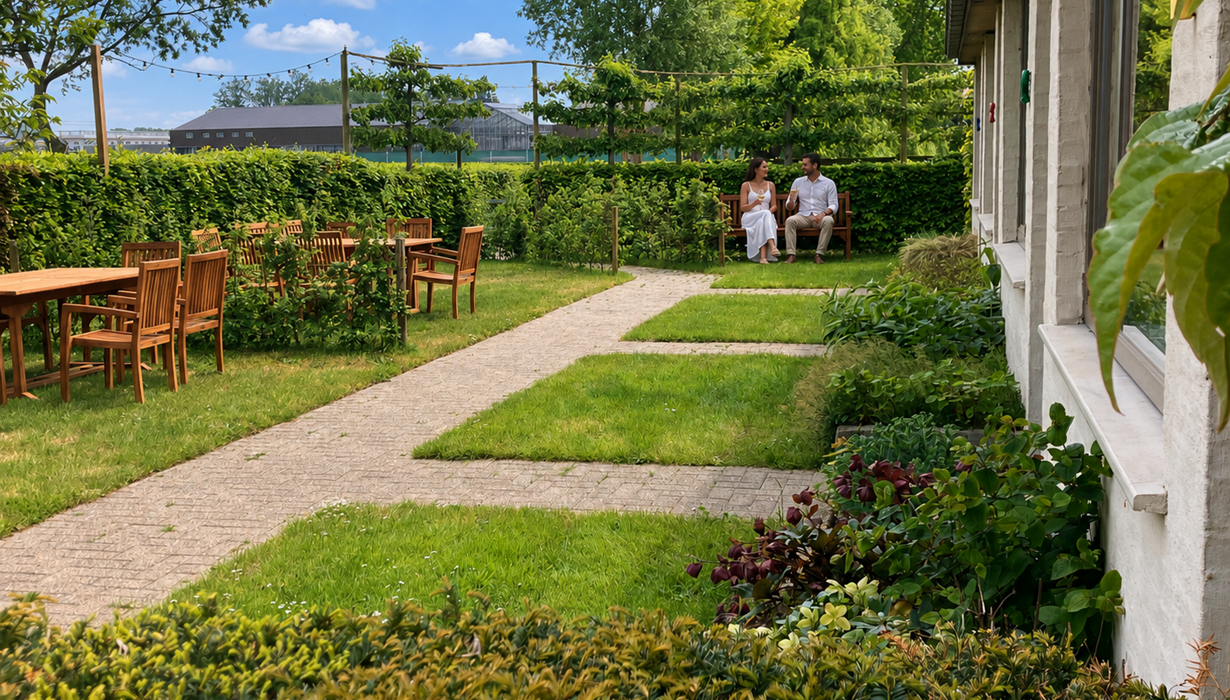 Tuin vakantiewoning 