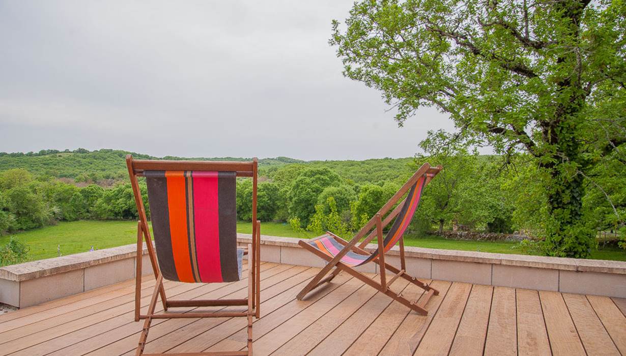Gite du Causse Loubressac Terrasse
