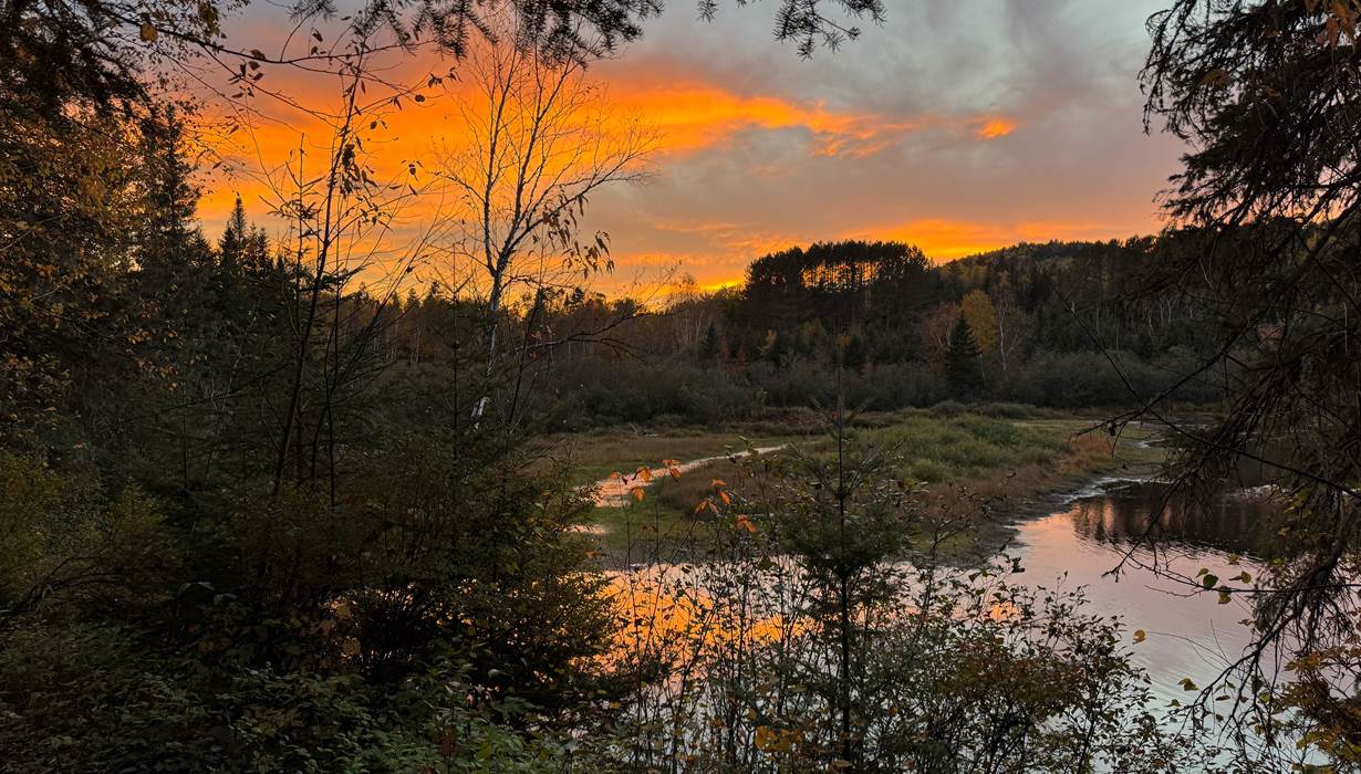 Coucher de soleil domaine le Bostonnais