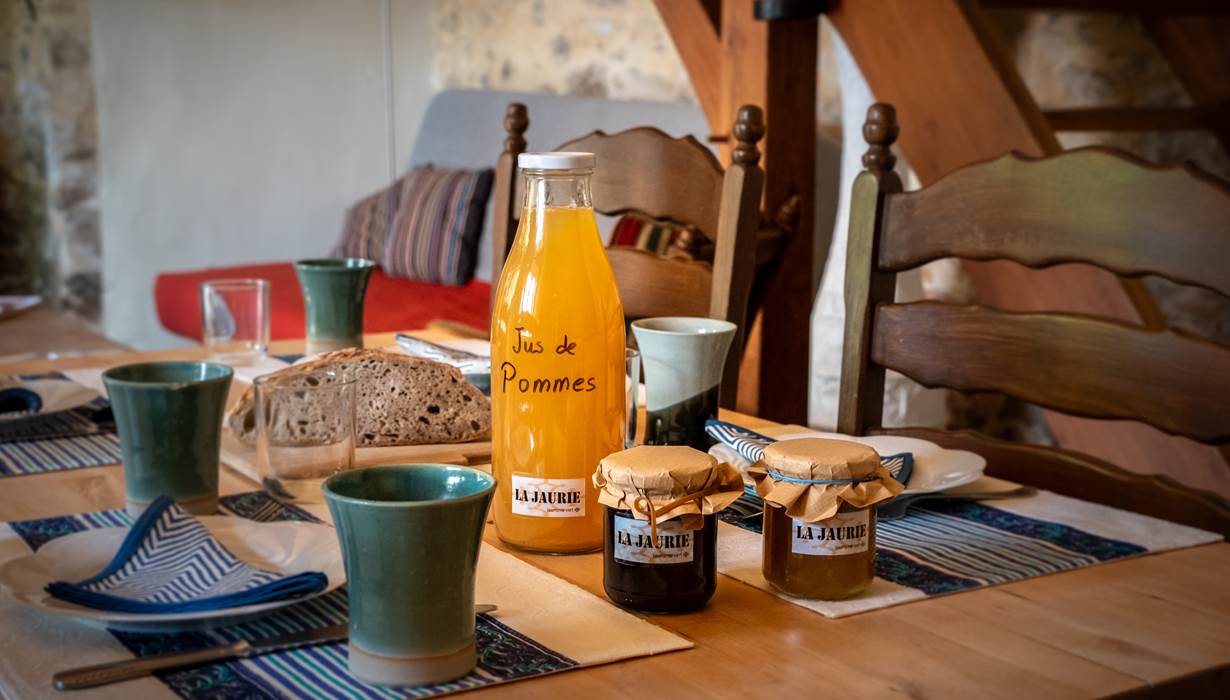 petit déj dans le gite