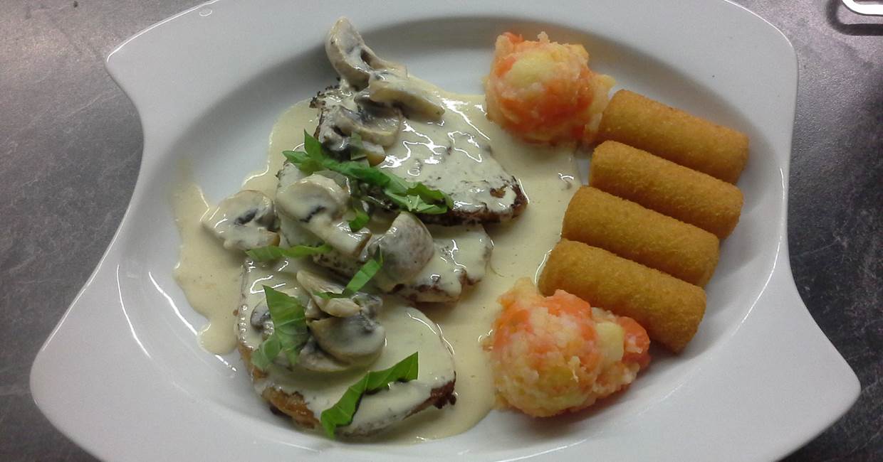 Suprême de poulet aux champignons