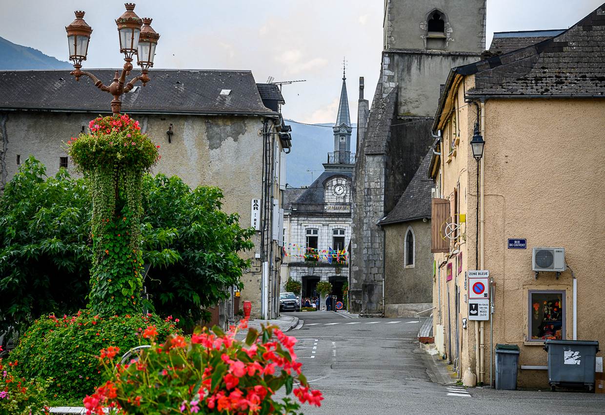 Vue depuis le moulin sur le village