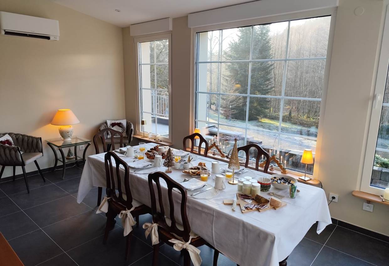 Petits déjeuners copieux et produits locaux