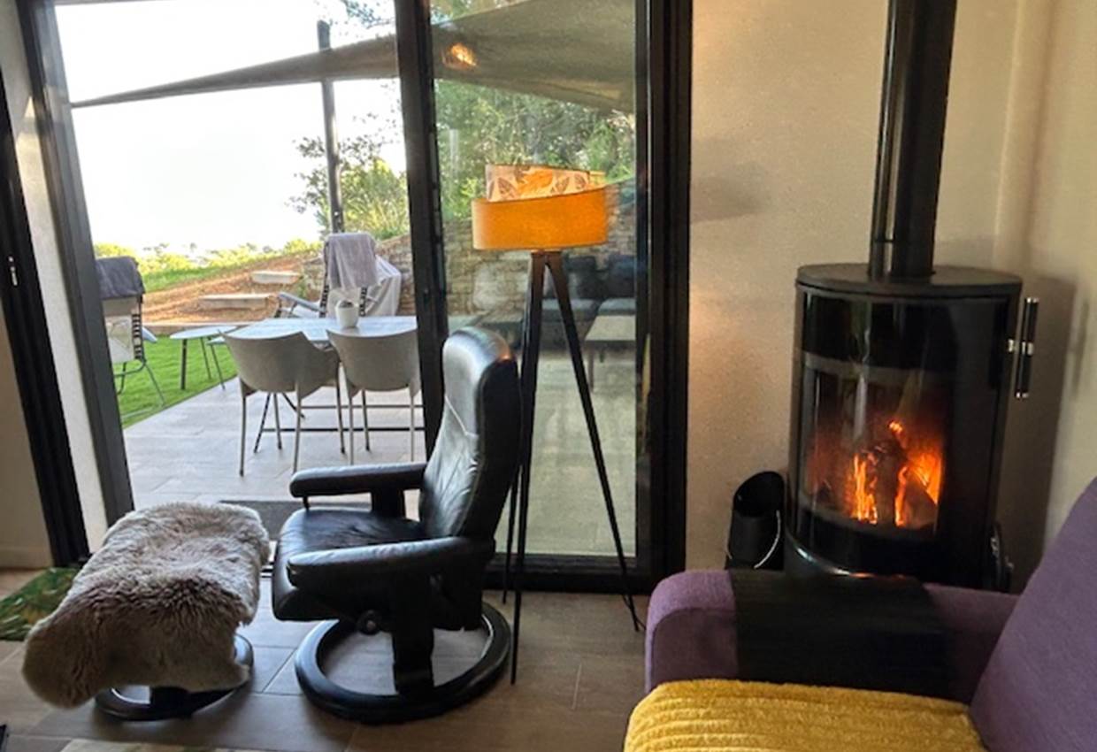 Poele à bois terrasse