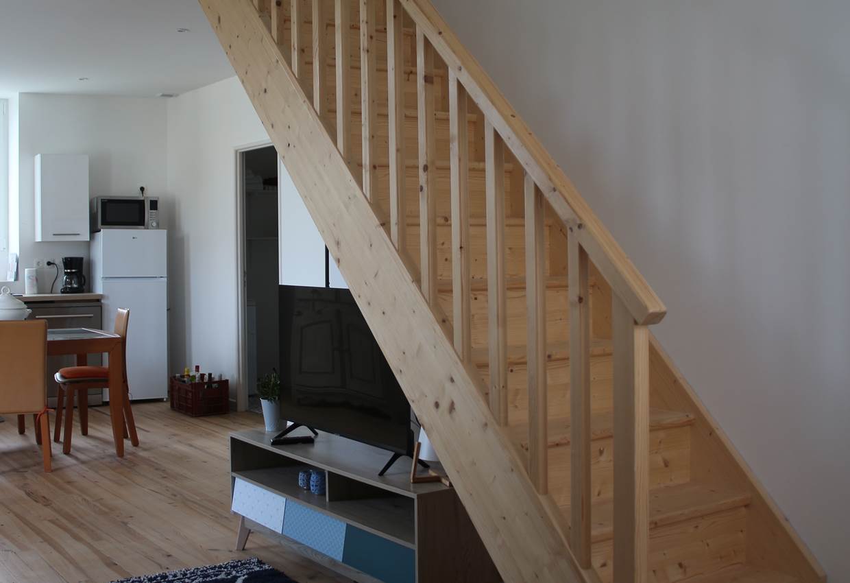 Escalier vers niveau 2.