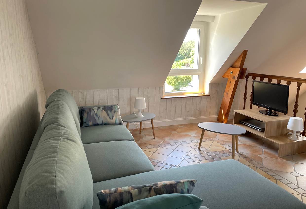 Salon etage avec TV et lecteur DVD