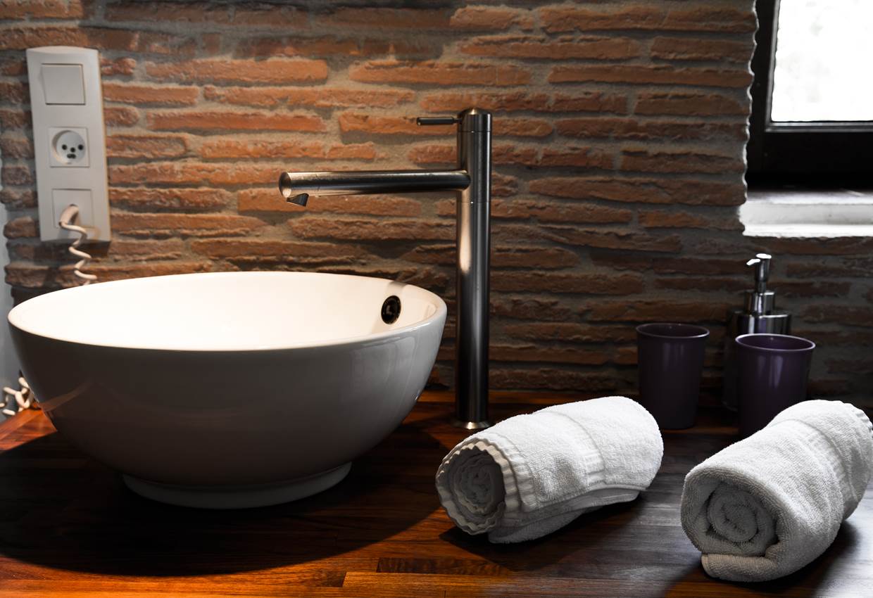 salle de bain de la chambre de Valere