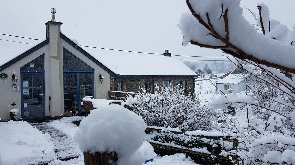Le gîte Myosotis Royal Blue sous la neige