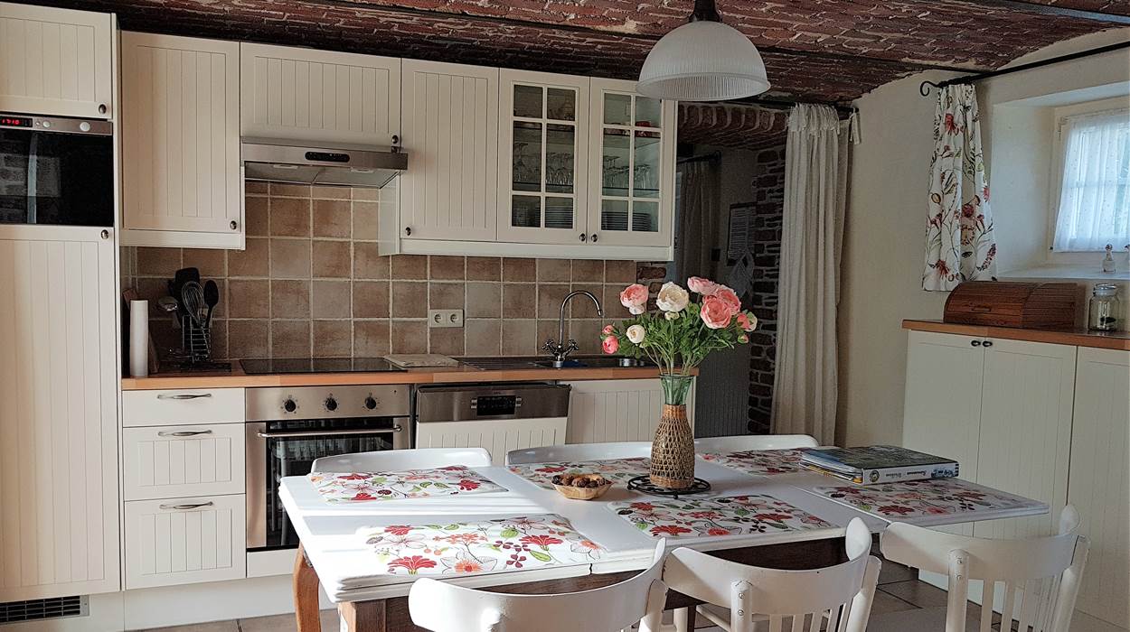 Coin repas-cuisine Gîte Myosotis Indigo